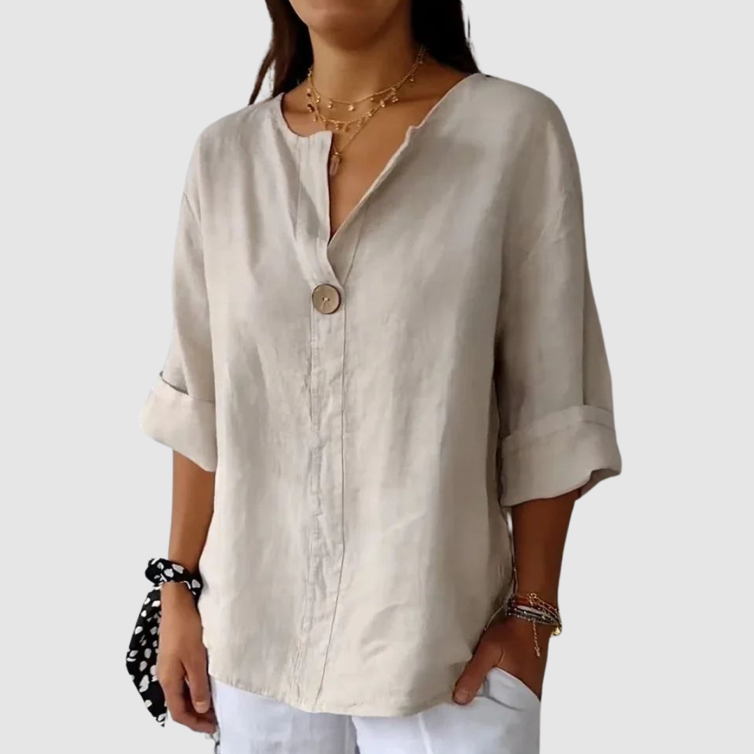 CASUAL V-NECK BLOUSE