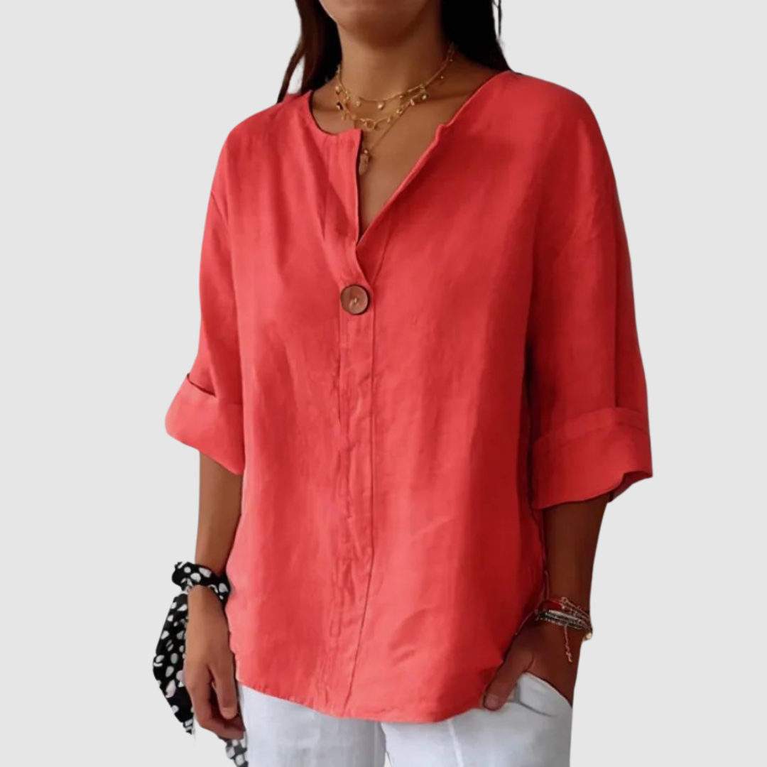CASUAL V-NECK BLOUSE
