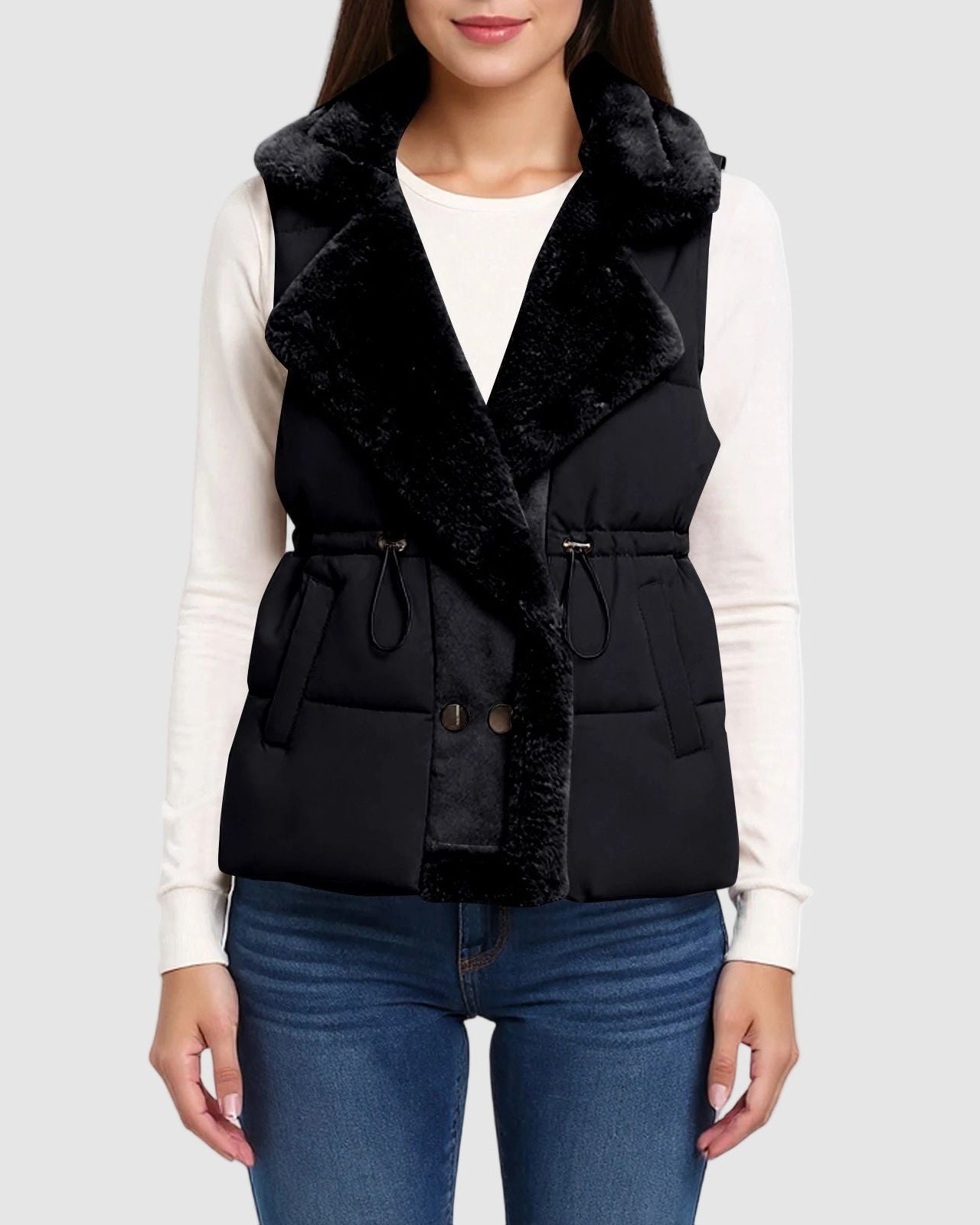 Fleece Puffer Vest