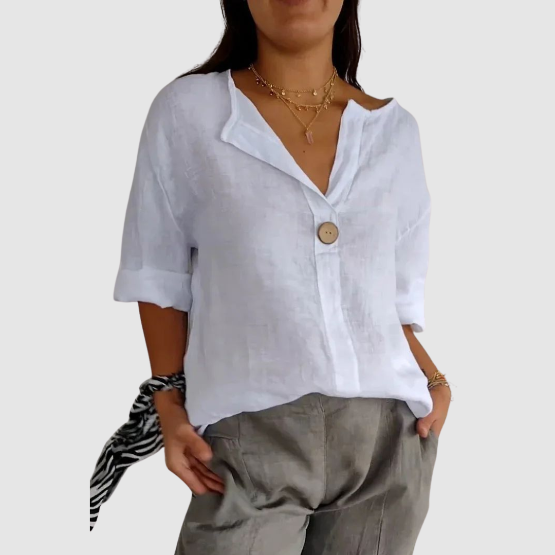 CASUAL V-NECK BLOUSE