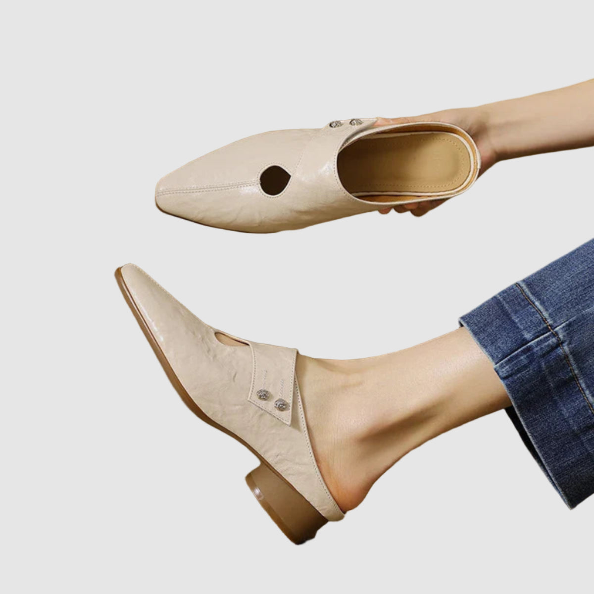 Genuine Leather Mules