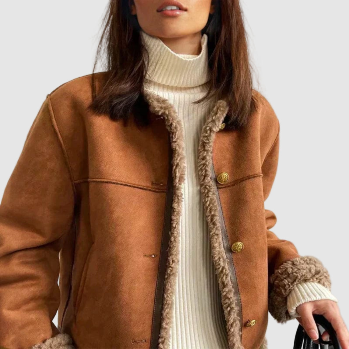 Caramel Shearling Jacket