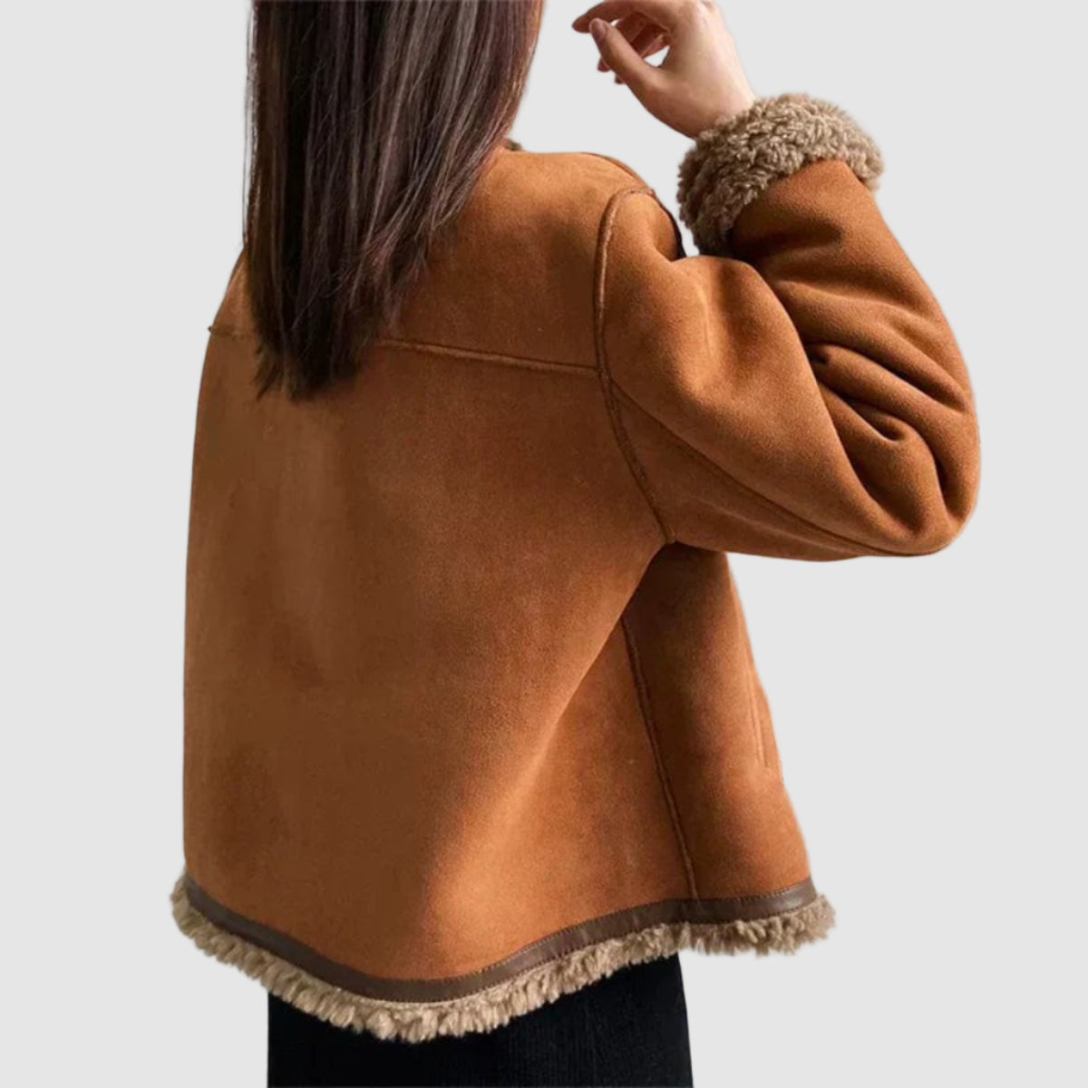 Caramel Shearling Jacket