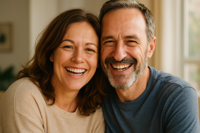 happy husband and wife